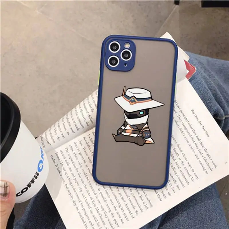 Cute Cartoon Valorant Matte Phone Case for iPhone Models - Translucent, Durable, and Stylish