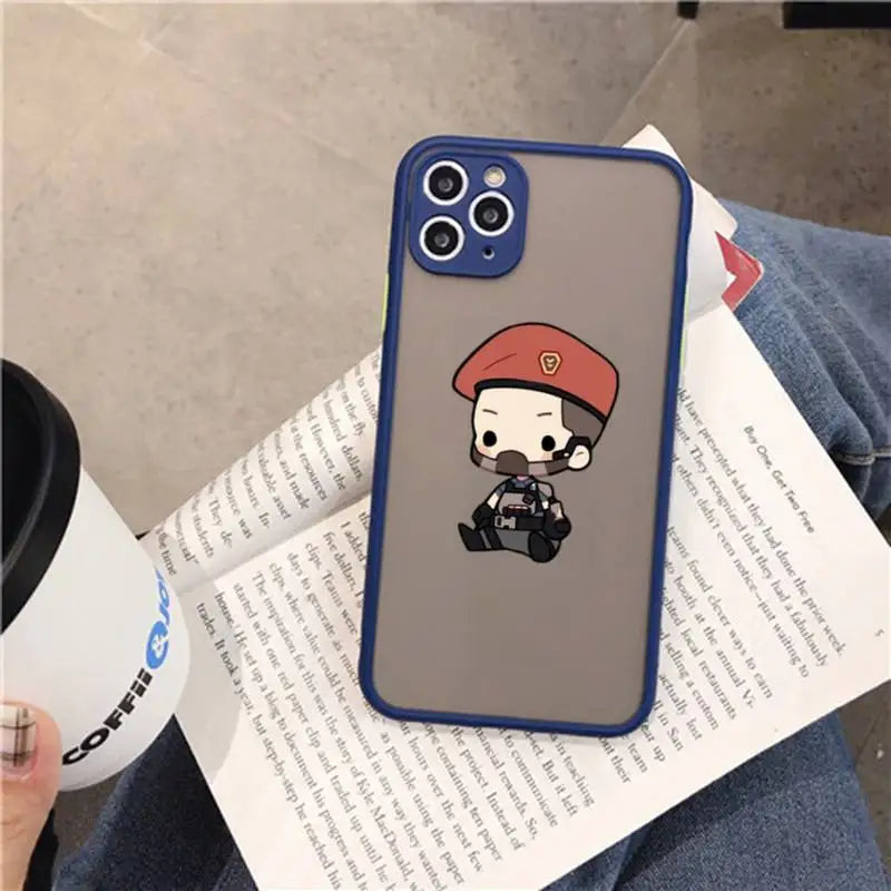 Cute Cartoon Valorant Matte Phone Case for iPhone Models - Translucent, Durable, and Stylish